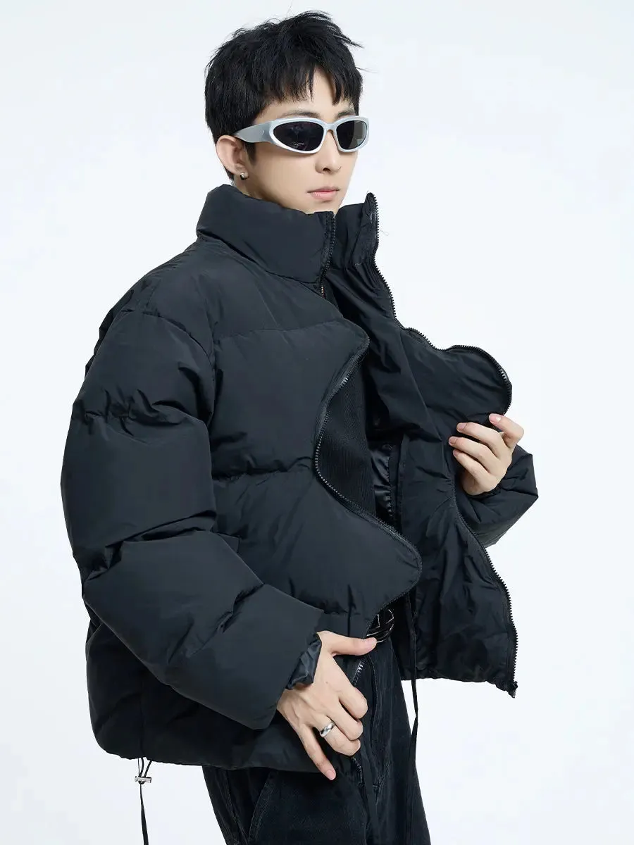 【23s September.】Irregular Zipper Design Padded Jacket