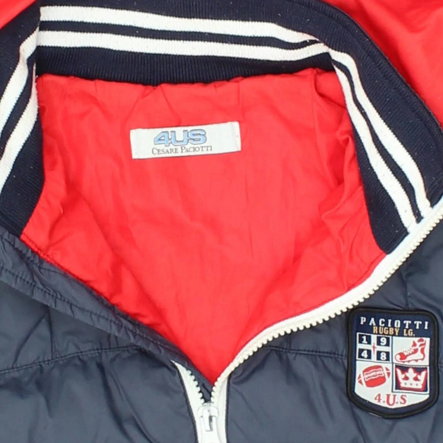 4US Cesare Paciotti Rugby League Boys Navy Padded Jacket | Vintage Designer Kids