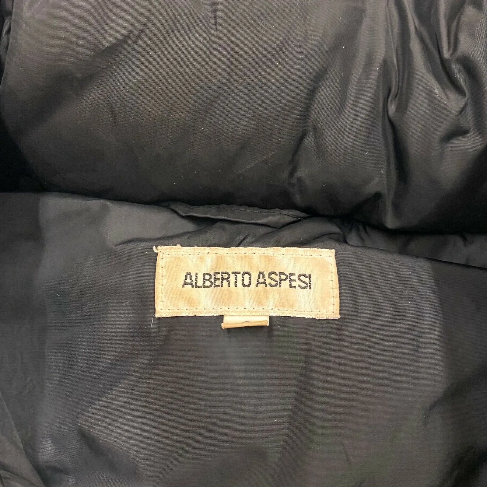 Alberto Aspesi Down Filled Padded Coat Jacket | Vintage Luxury Designer Black