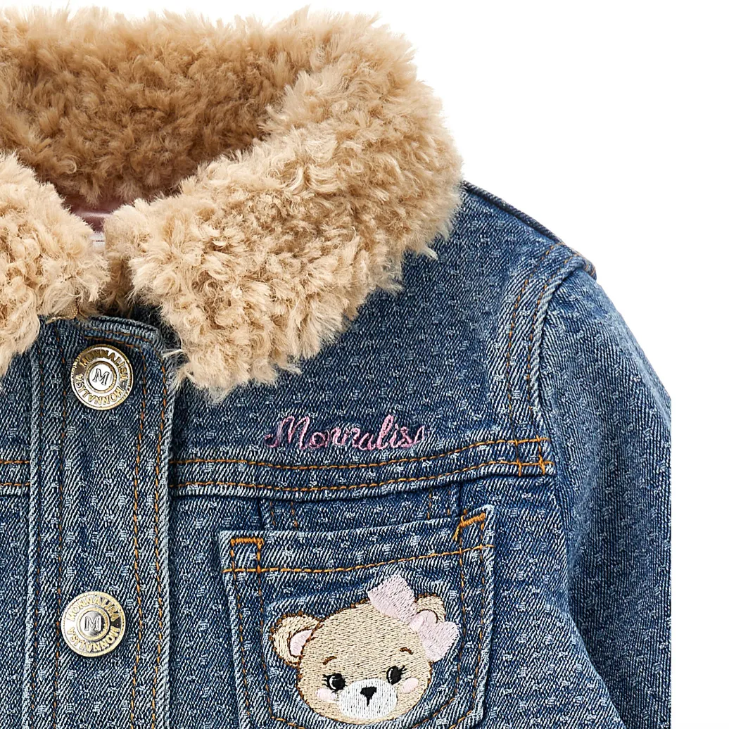 Baby Girls Teddy Denim Jacket