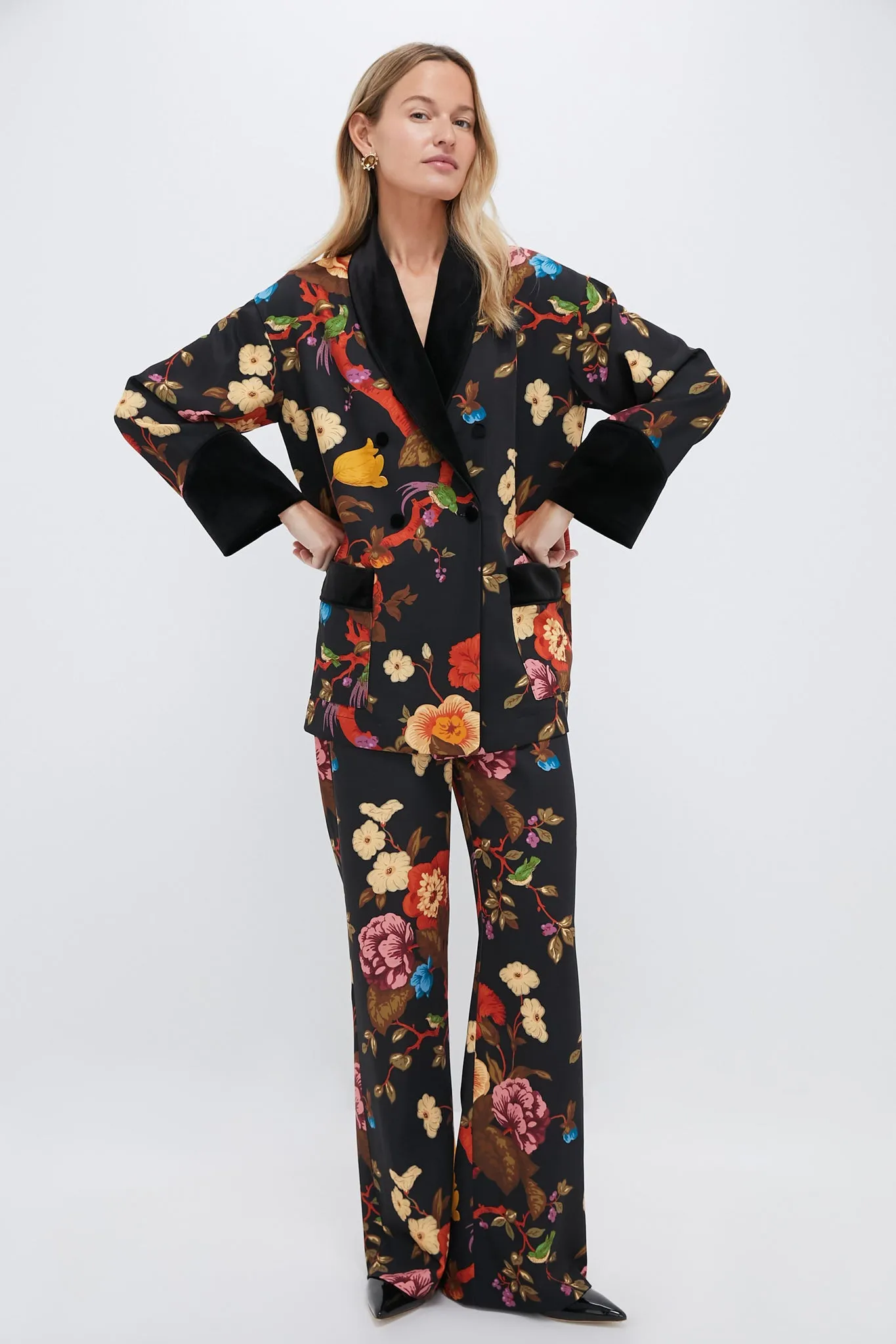 Baroque Floral Smoking Jacket