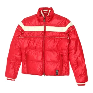 Bomboogie Mens Red Puffer Jacket | Vintage High End Luxury Designer Padded VTG