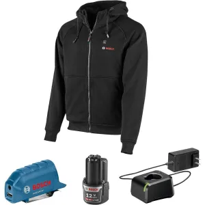 Bosch GHH12V-20XLN12 12V Max Heated Hoodie Kit with Portable Power Adapter - Size XLarge