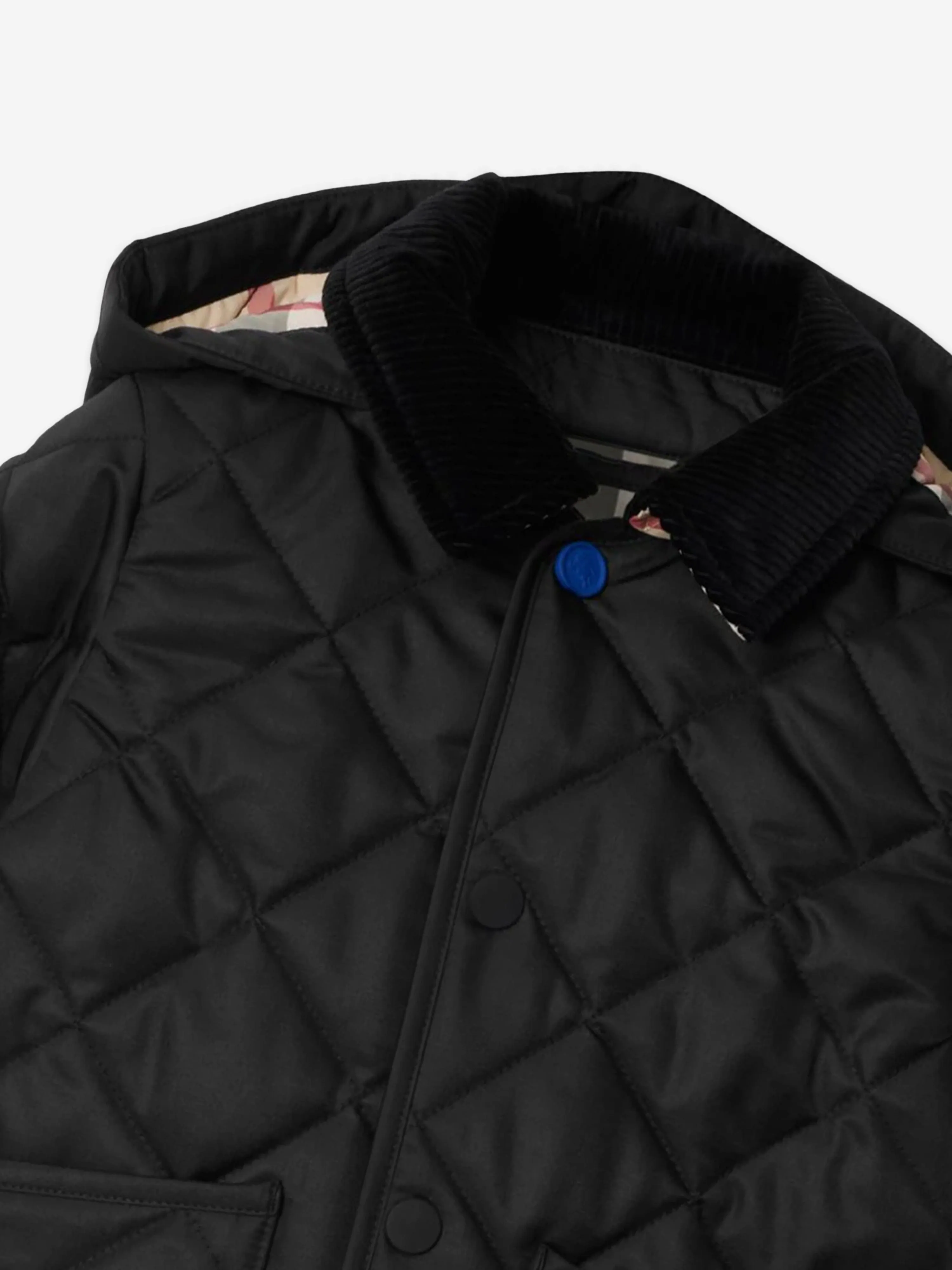 Burberry Baby Boys Mini Rowan Quilted Jacket in Black