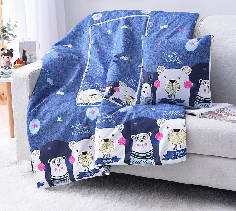 Cartoon Pillow Quilt Custom Logo Multifunctional Dual-purpose Pillow Quilt Office Nap Pillow Quilt