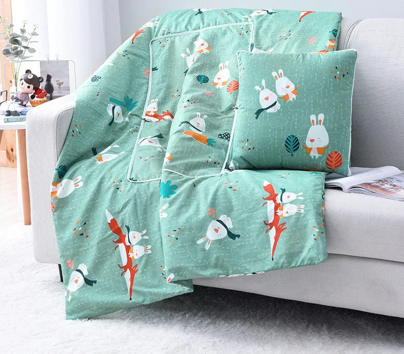 Cartoon Pillow Quilt Custom Logo Multifunctional Dual-purpose Pillow Quilt Office Nap Pillow Quilt