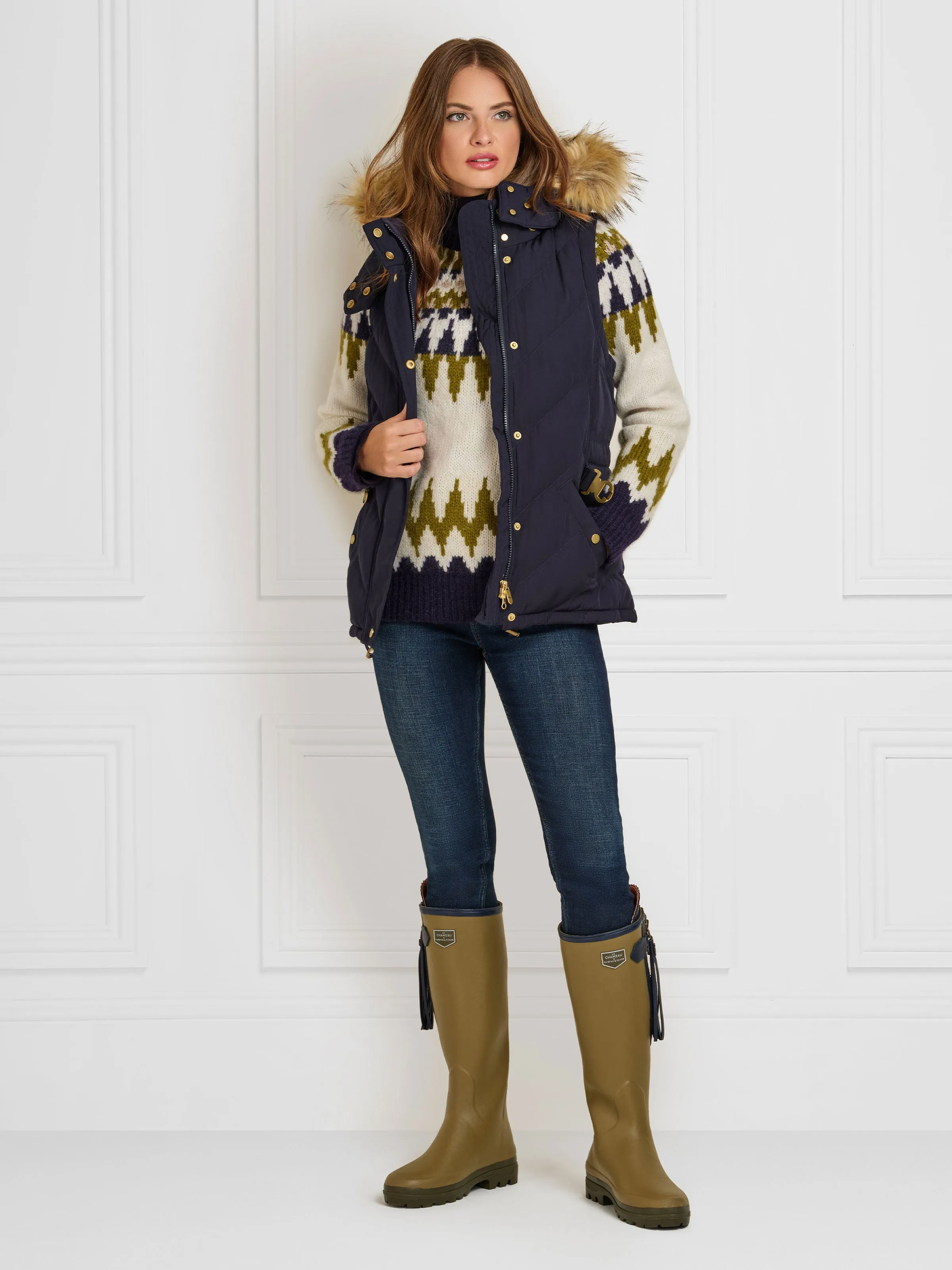 Charlotte Gilet - Navy