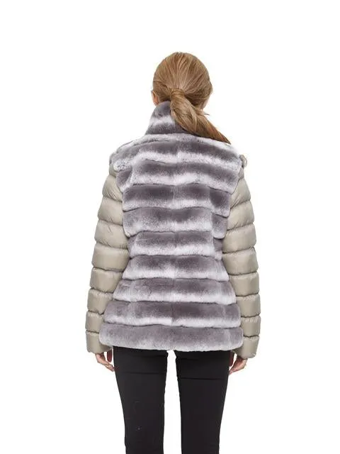 Chinchilla Rex Reversible Puffer Jacket