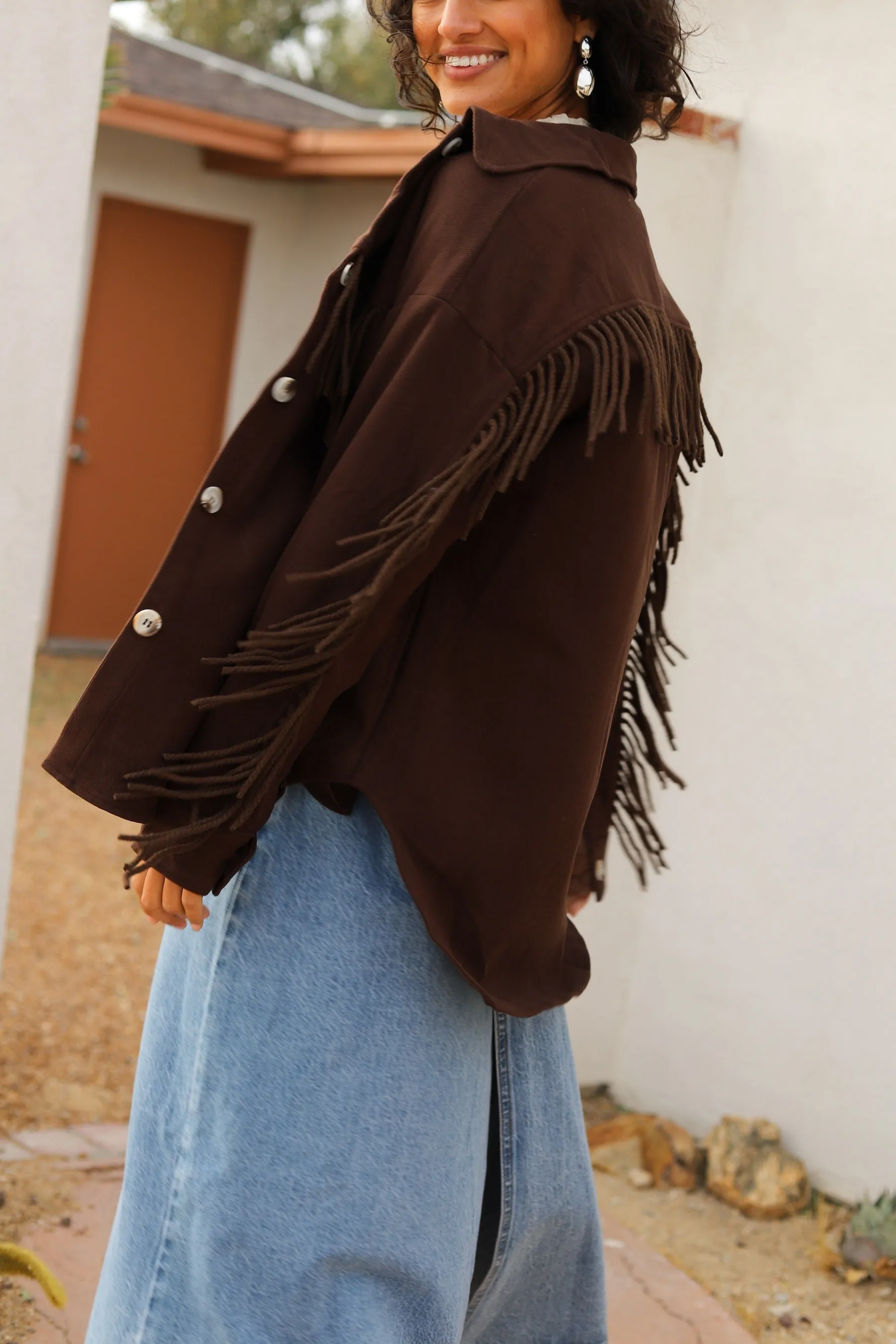 Chocolate Fringe Jacket