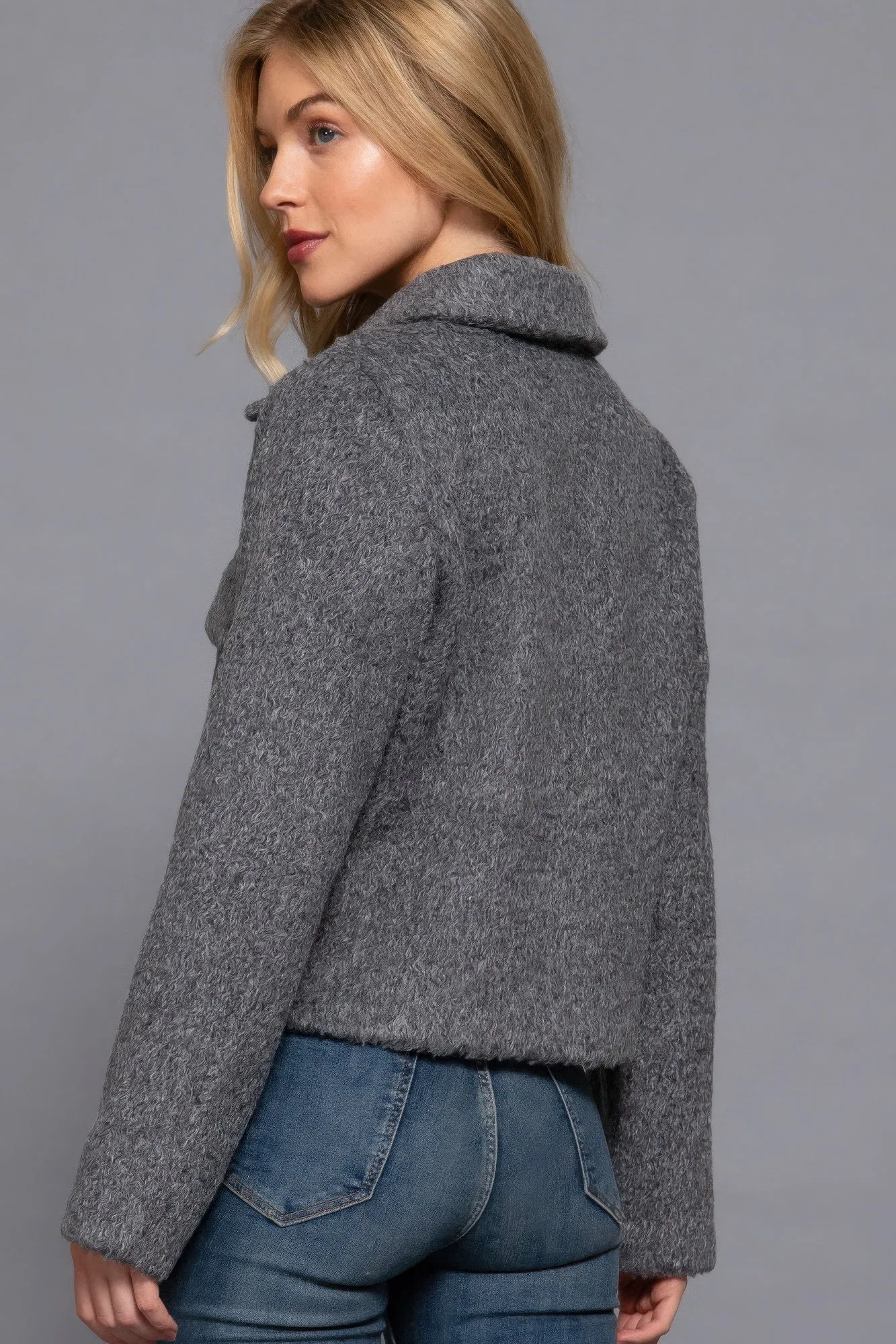 Cozy Long Sleeve Teddy Fleece Jacket – Soft, Stylish & Perfect for Winter | Fashion M&J