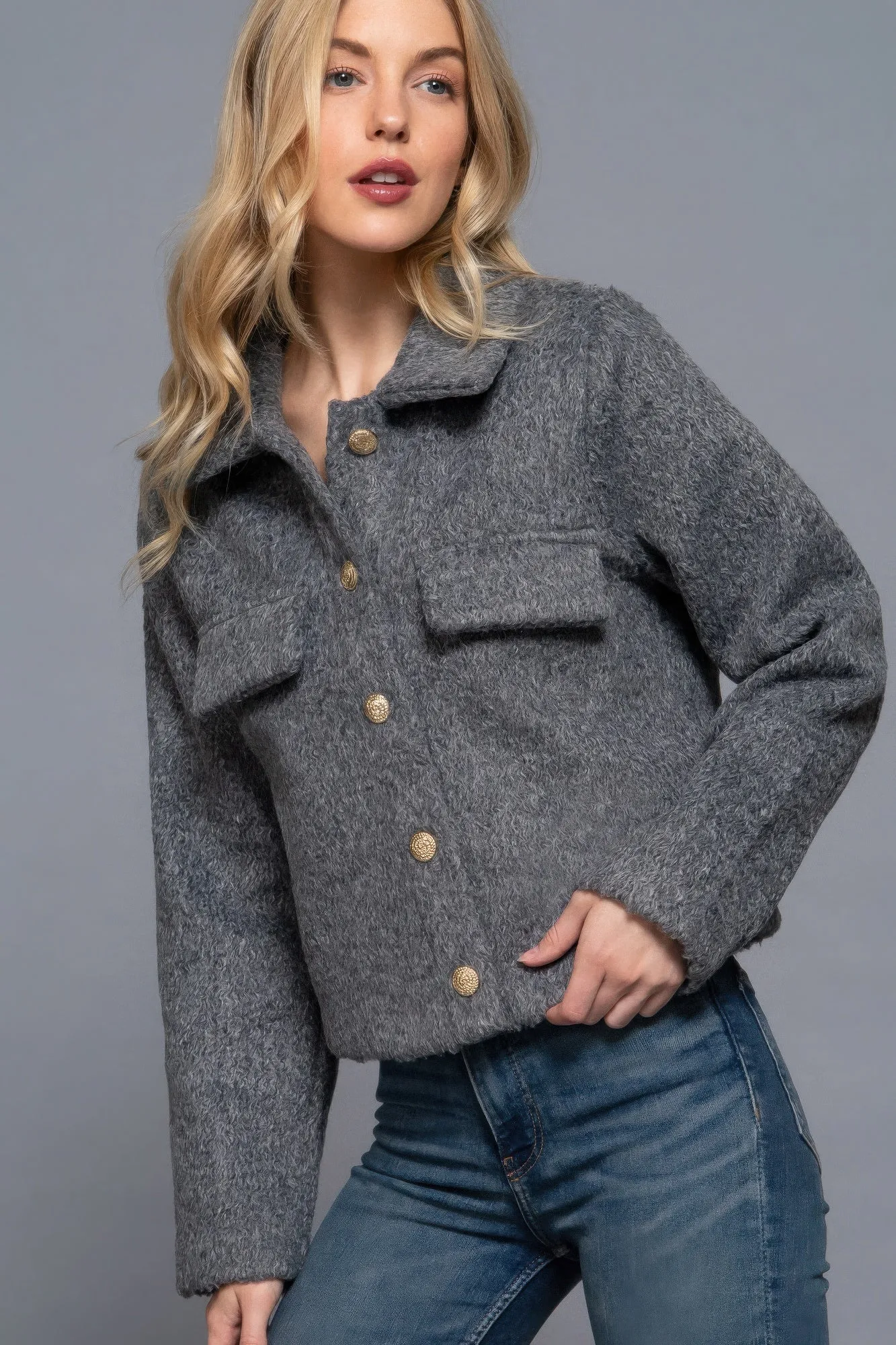 Cozy Long Sleeve Teddy Fleece Jacket – Soft, Stylish & Perfect for Winter | Fashion M&J