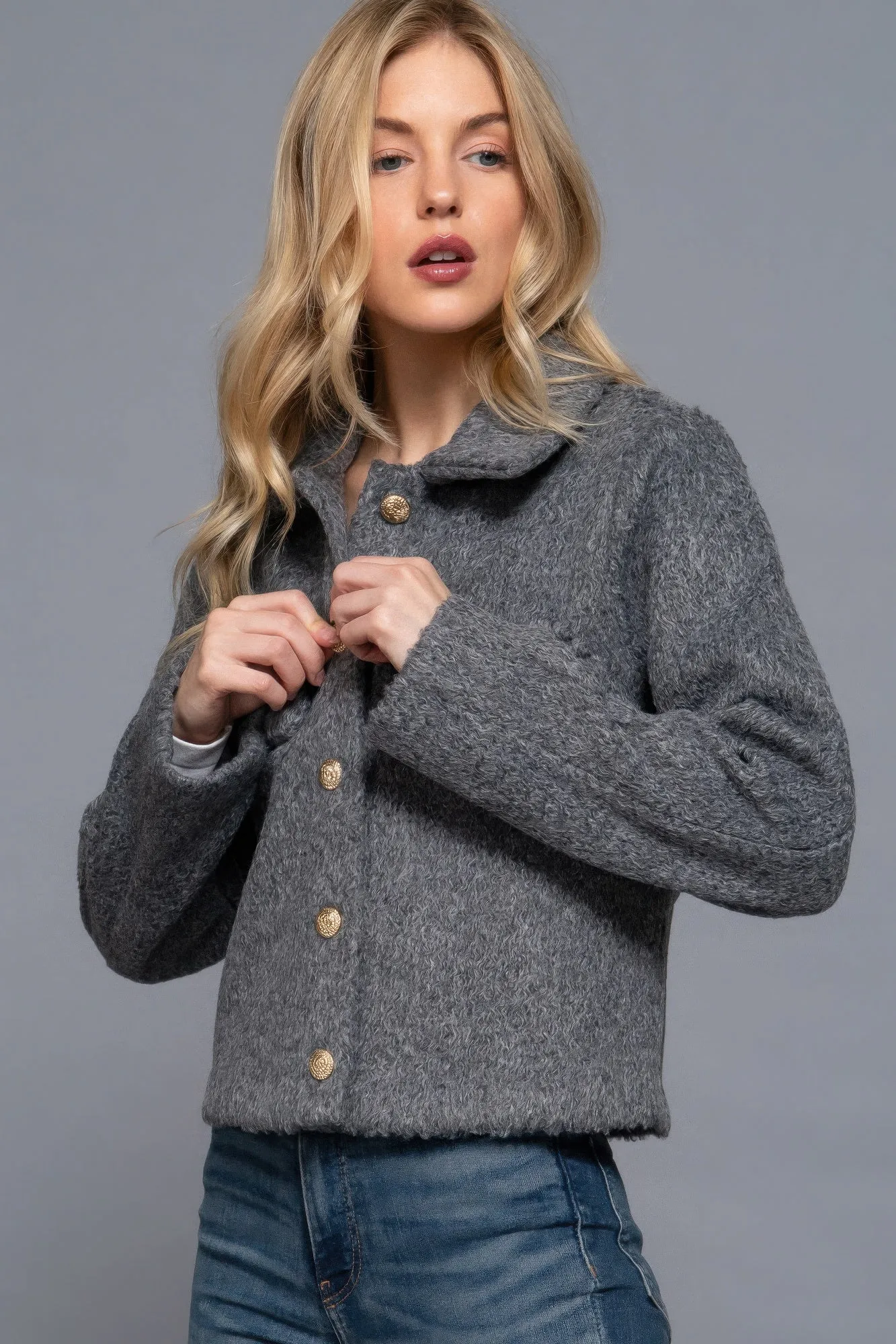 Cozy Long Sleeve Teddy Fleece Jacket – Soft, Stylish & Perfect for Winter | Fashion M&J