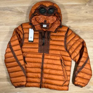 C.P. Company D.D. Shell Goggle Down Jacket in Bombay Brown