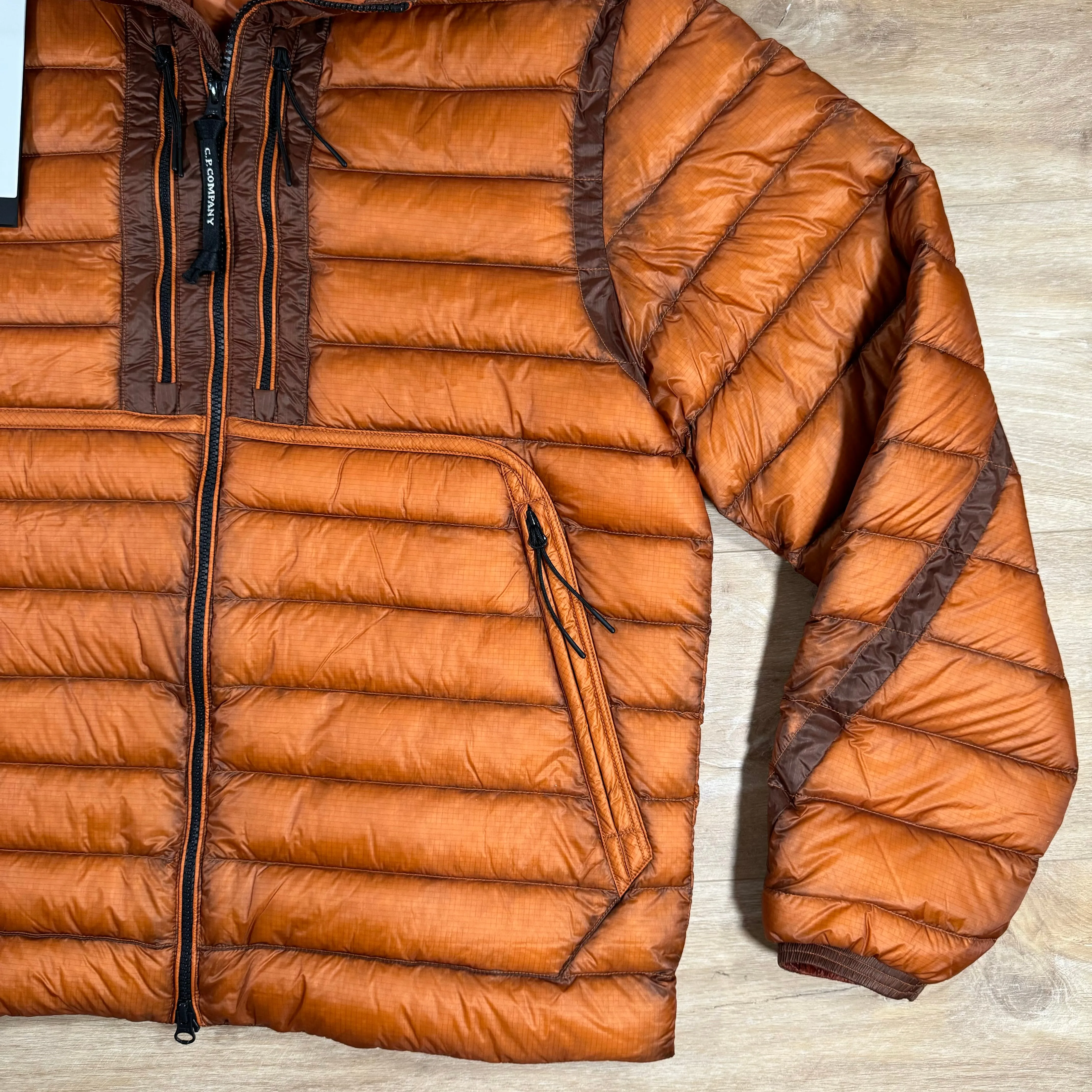 C.P. Company D.D. Shell Goggle Down Jacket in Bombay Brown