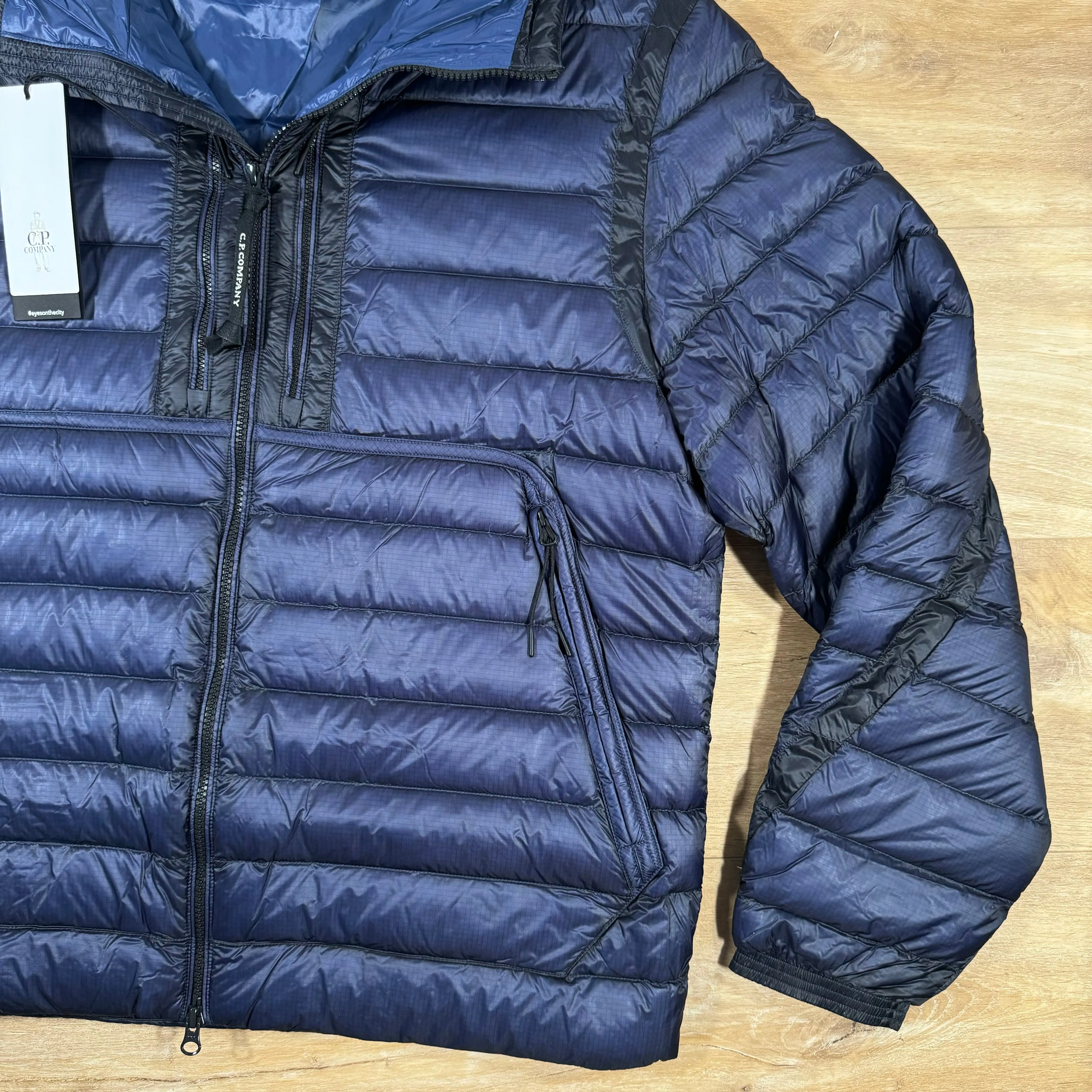 C.P. Company D.D. Shell Goggle Down Jacket in Estate Blue