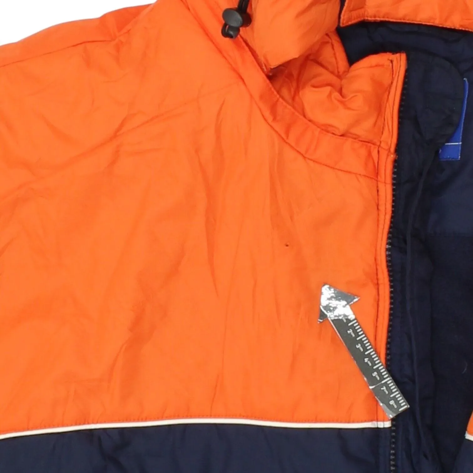 Denver Broncos Mens Orange Navy Padded Fleece Lined Reebok Jacket | Vintage NFL