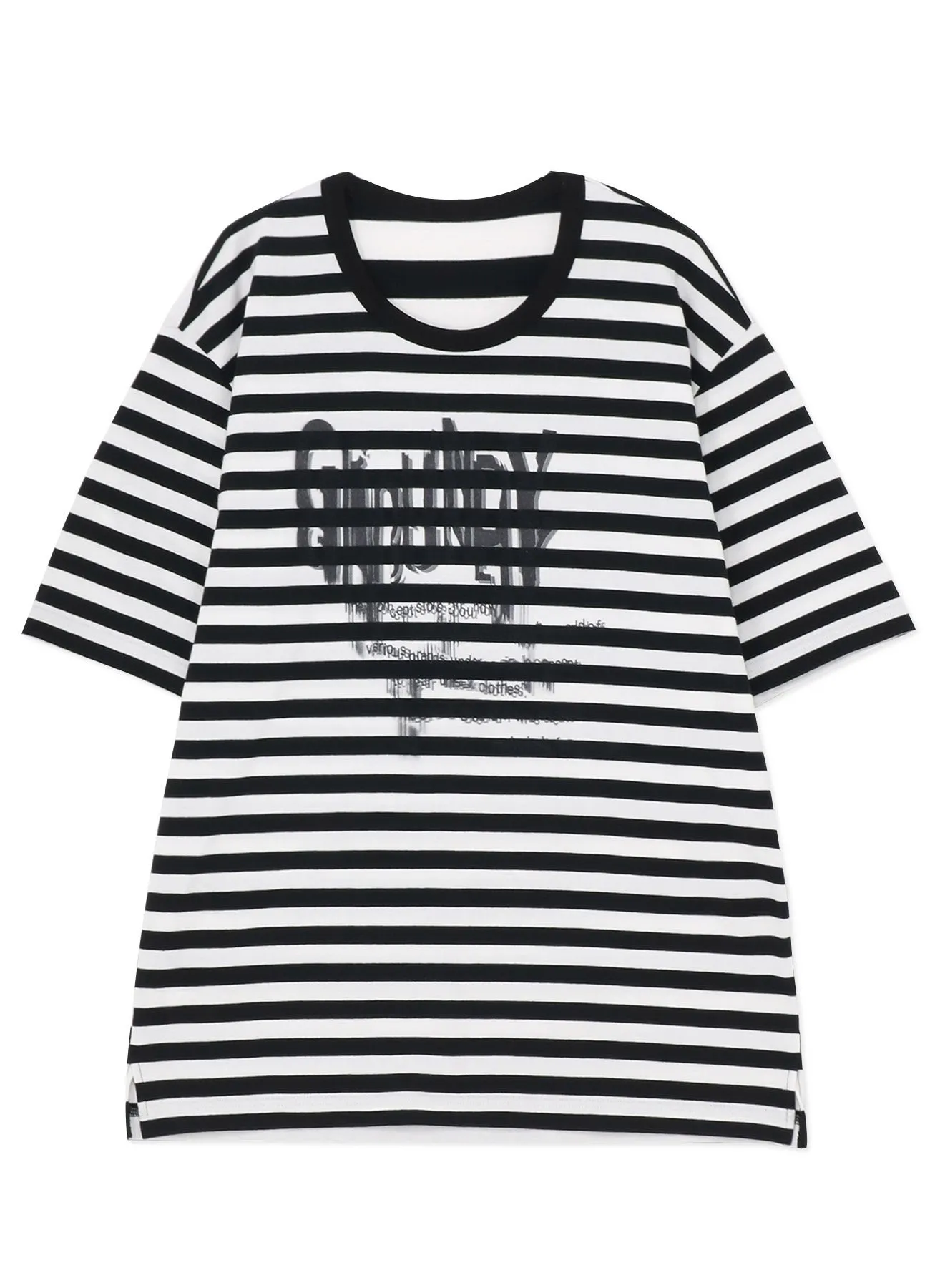 DIFFERENT LINES BORDER JERSEY GYLOGO TYPE-C GRAPHIC PRINT T-SHIRT