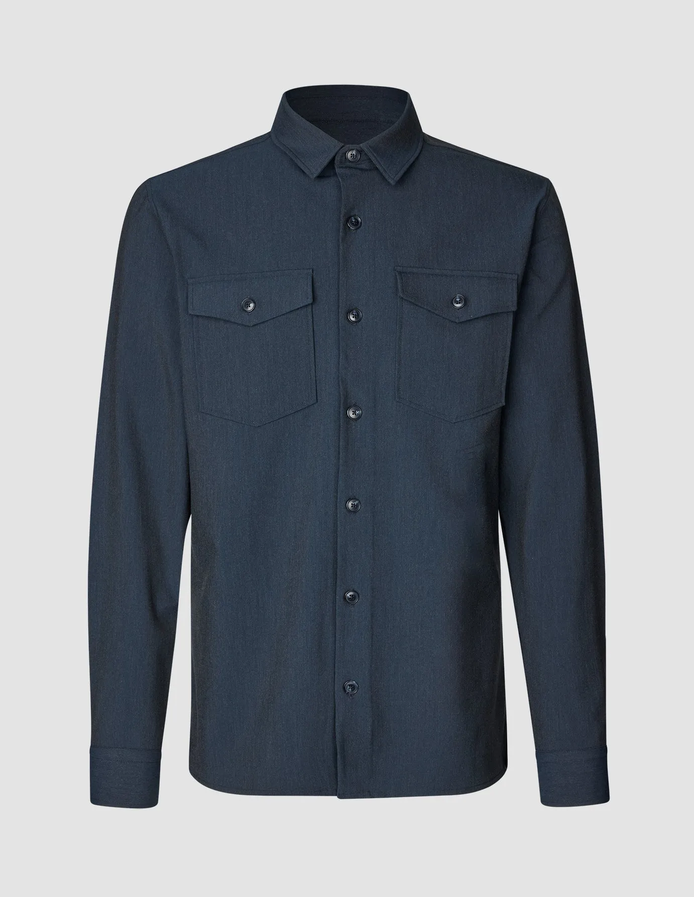 Essential Overshirt Navy Melange