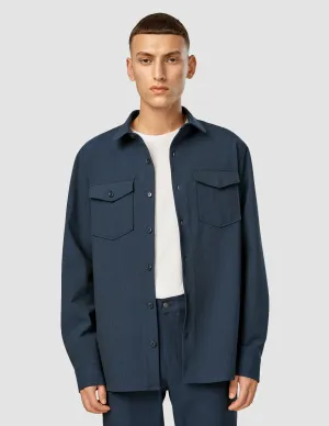 Essential Overshirt Navy Melange