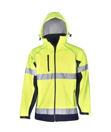 J97 Hooded Hi Vis D/N Soft Shell Jacket