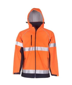 J97 Hooded Hi Vis D/N Soft Shell Jacket