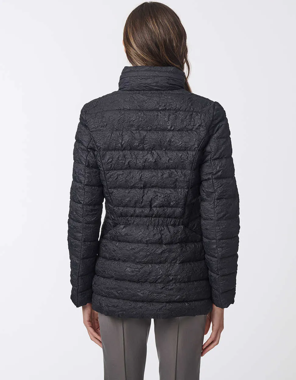 Jacquard Print Puffer Jacket