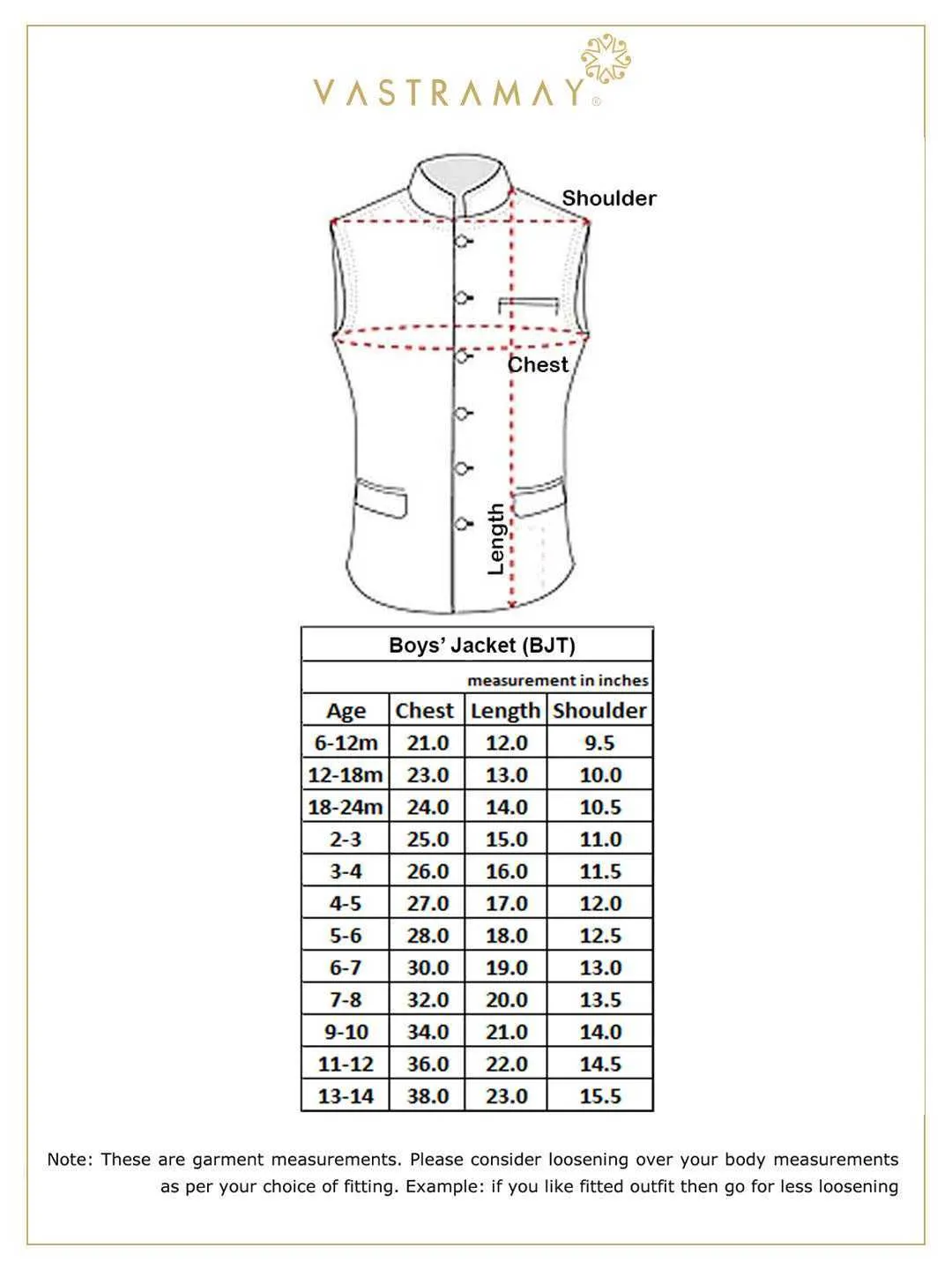 Jashvi Boys' Multicolor Cotton Silk Blend Nehru Jacket