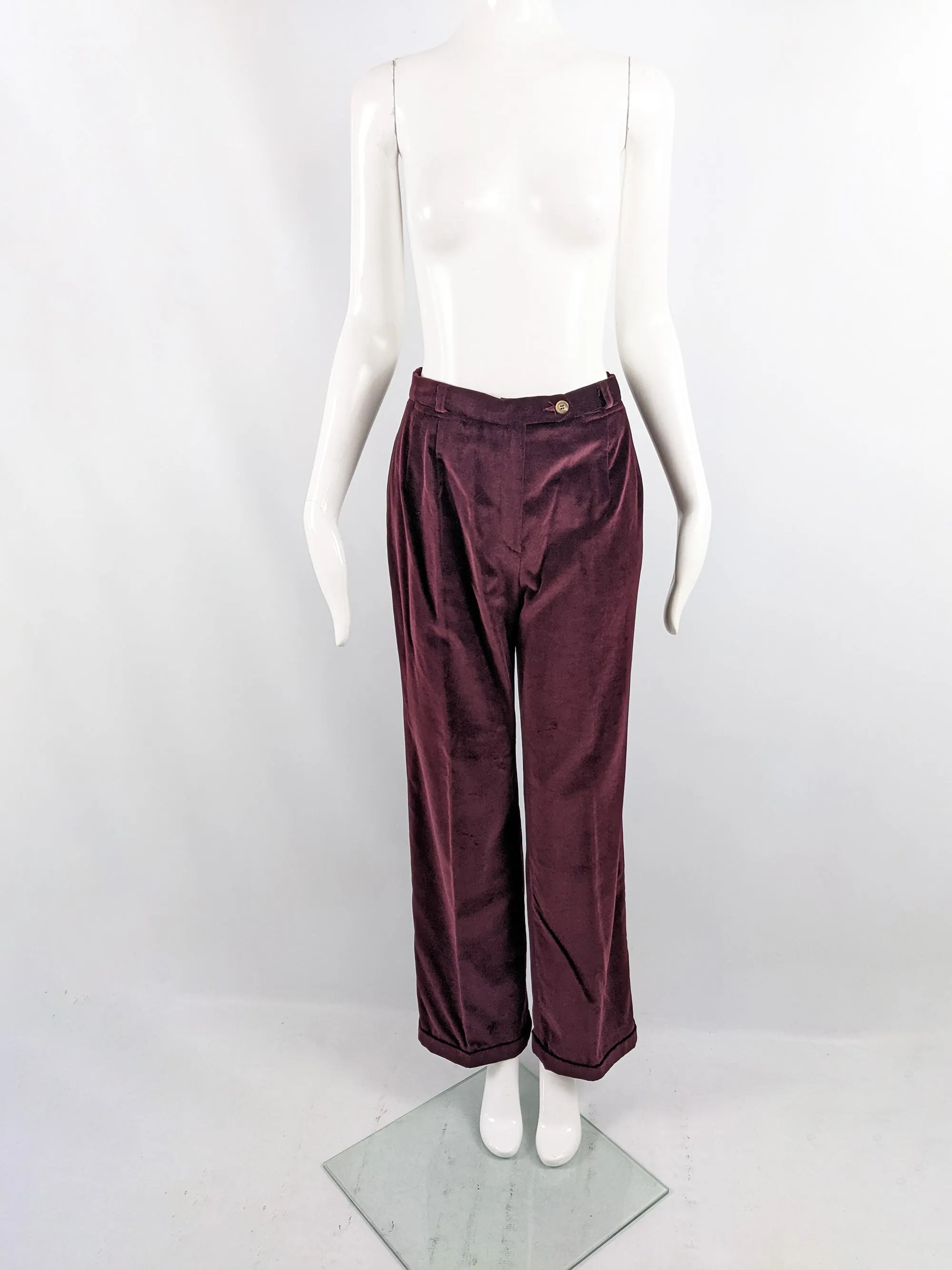 Joseph Vintage Womens Velvet Trouser Suit, 1990s