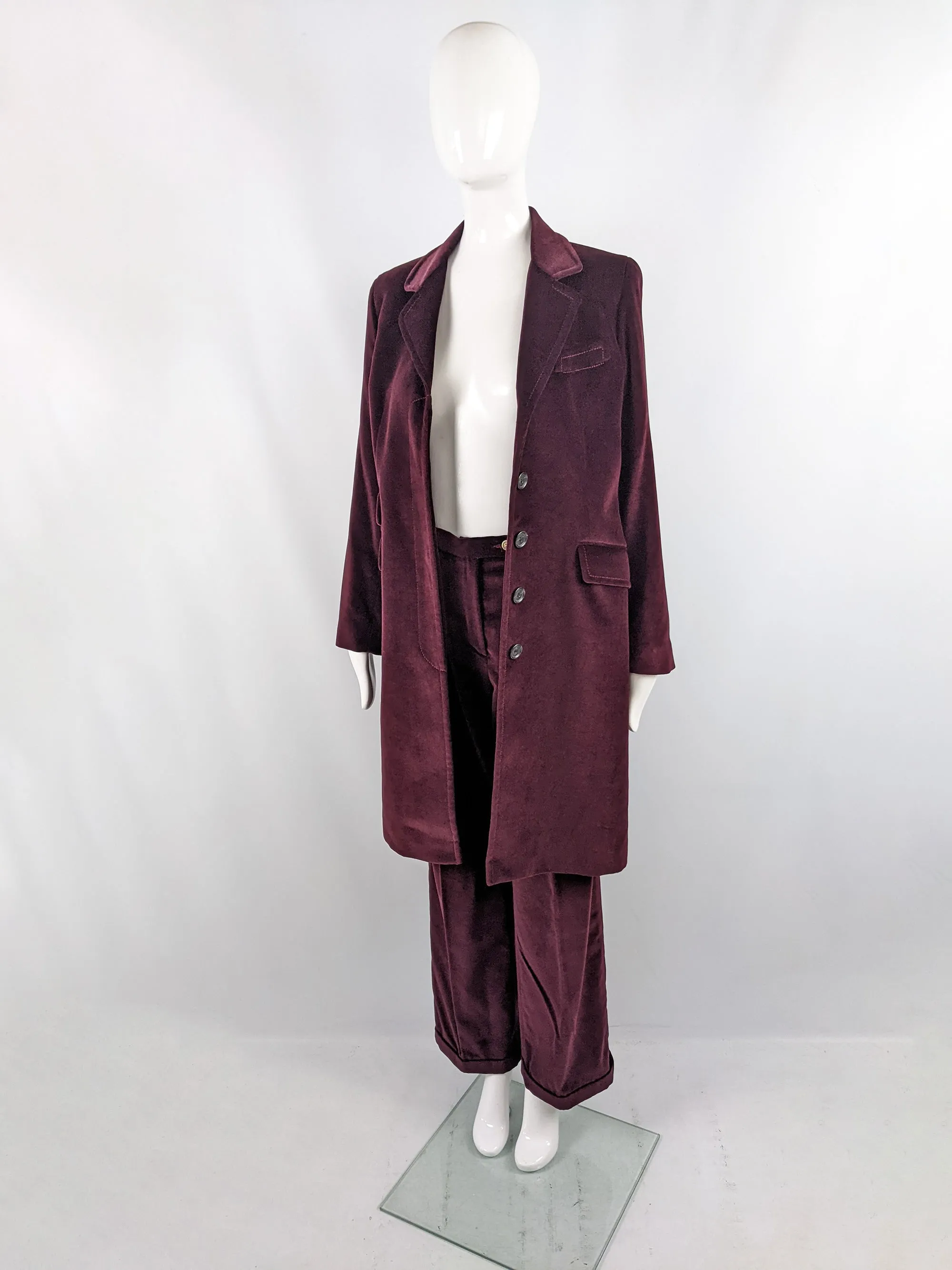 Joseph Vintage Womens Velvet Trouser Suit, 1990s