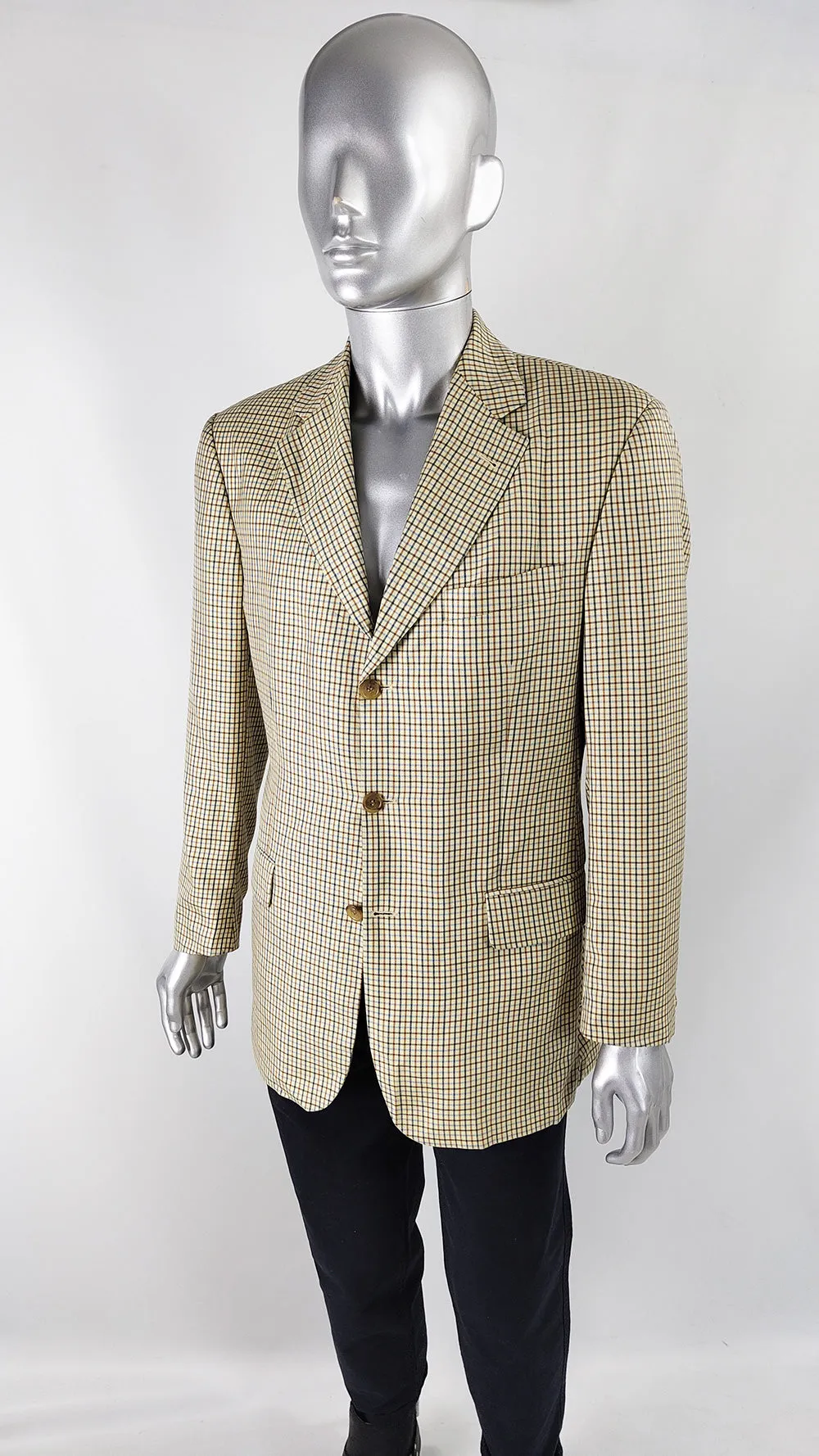 Karl Lagerfeld Vintage Mens Virgin Wool & Silk Blazer