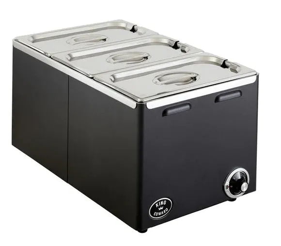 King Edward Combo Deal - Large Potato Baker Black PB2FV/BLK   3 pot wet Bain Marie CBM2