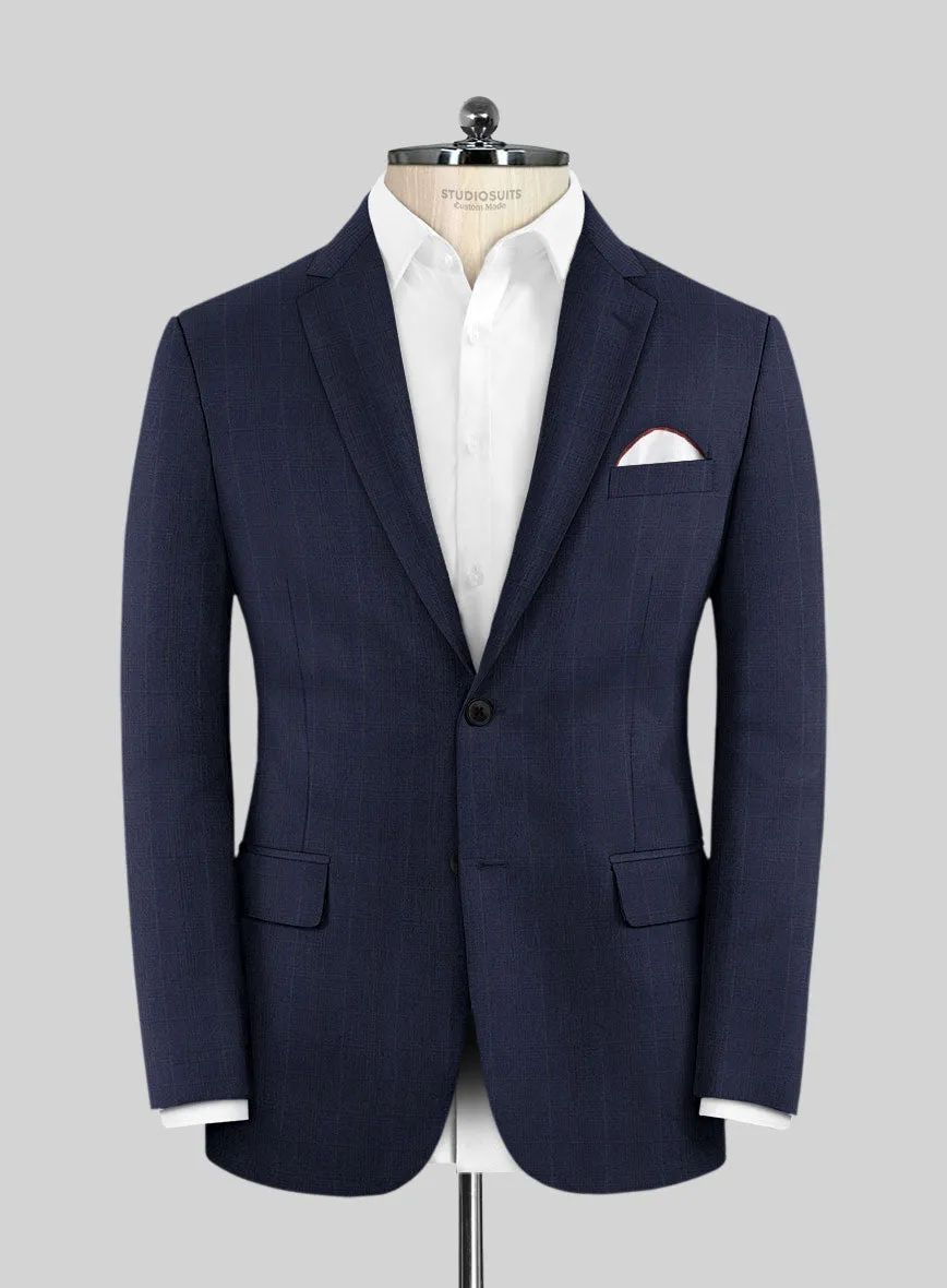 Lanificio Zegna Electa Casiri Blue Checks Wool Jacket