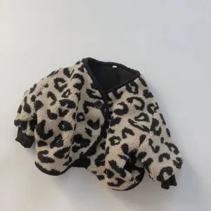 Leopard Print Button Up Jacket