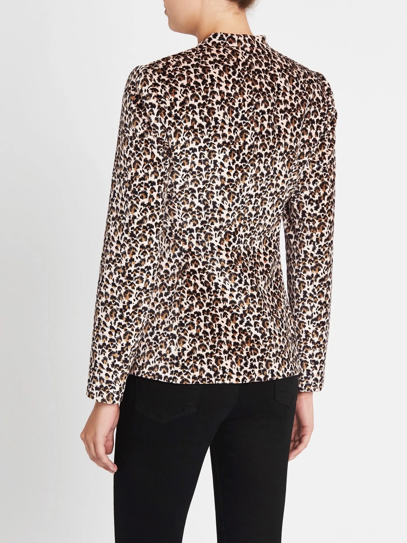 Leopard Print Velveteen Jacket