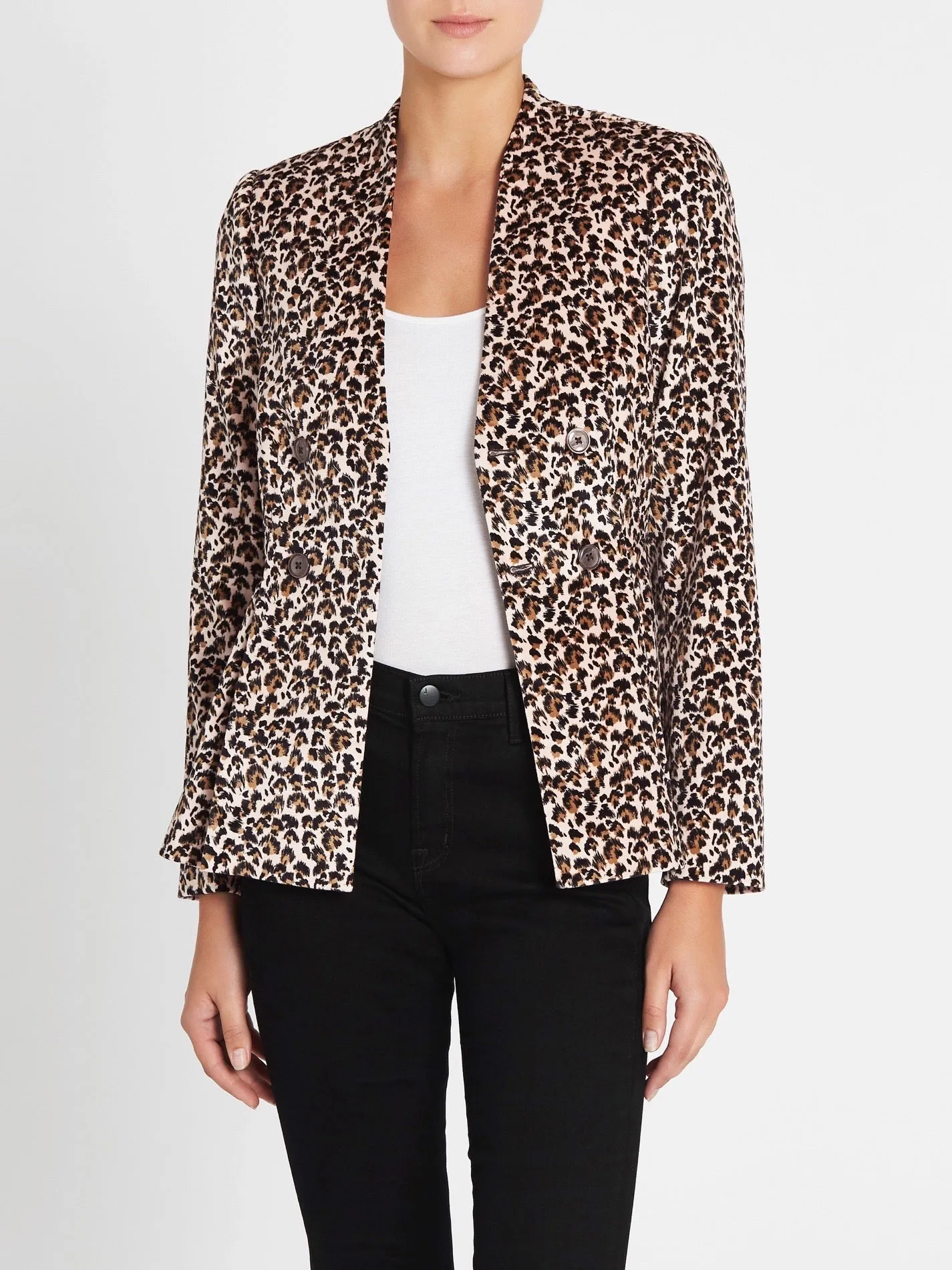 Leopard Print Velveteen Jacket