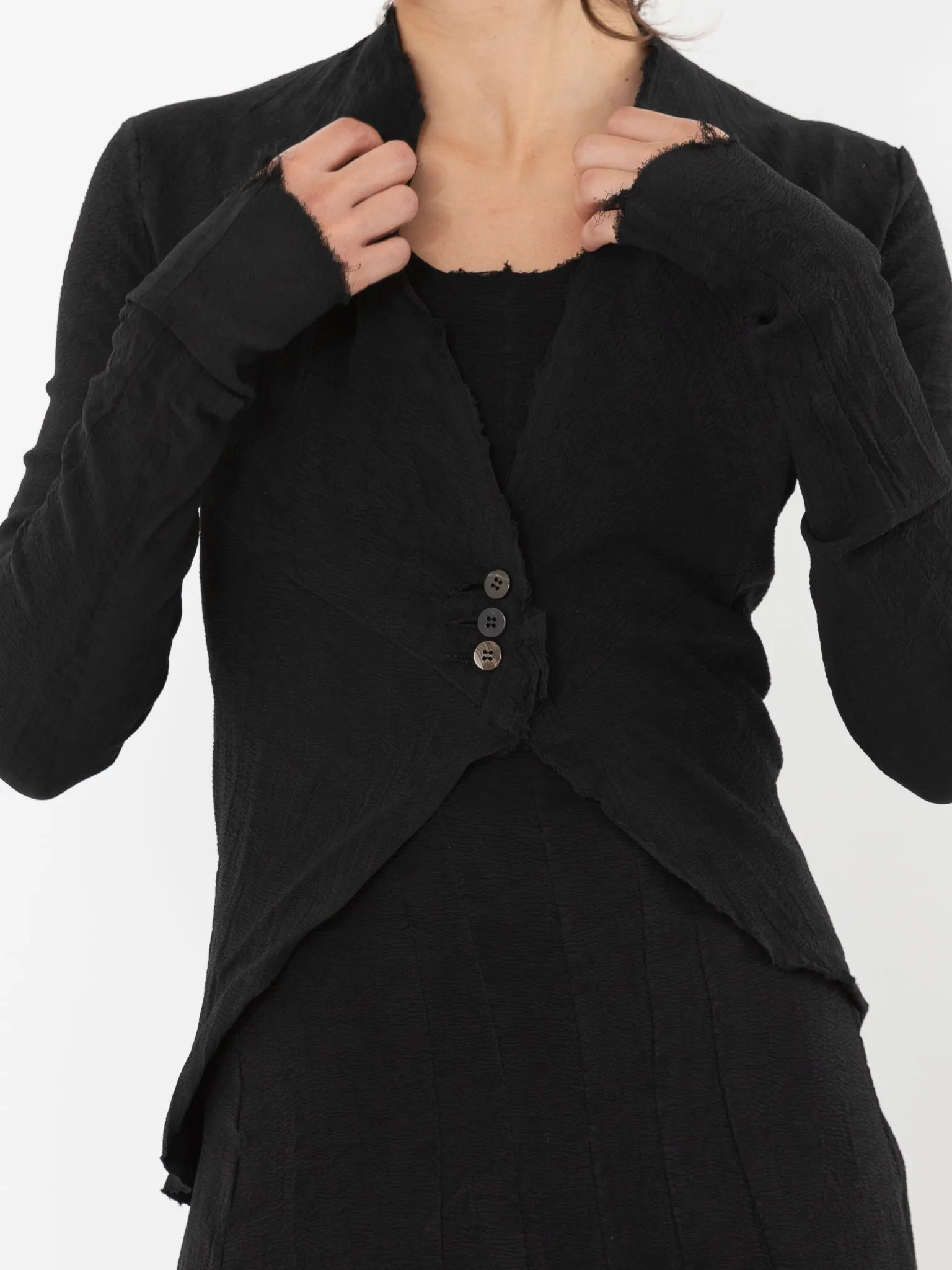 Marc LeBihan Stretch Silk Jacket, Black