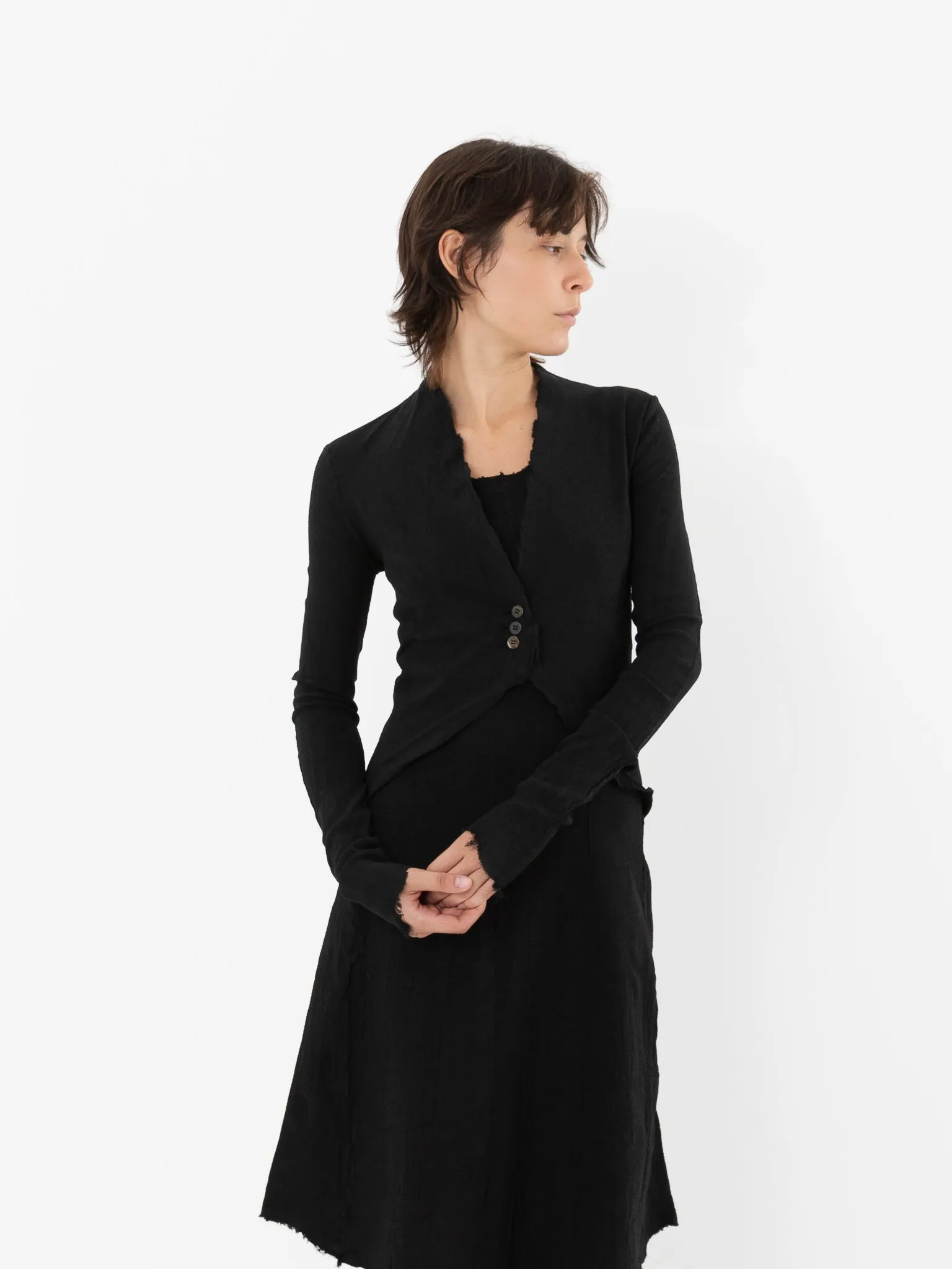 Marc LeBihan Stretch Silk Jacket, Black