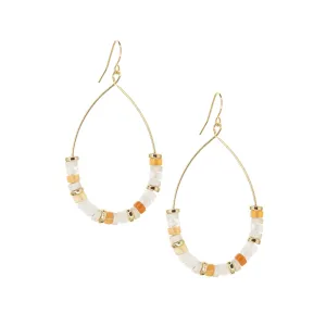 Marlyn Schiff Semi-Precious Stone Teardrop Disc Earrings