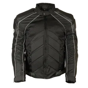 Men's Combo Leather/Textile/Mesh Racer Jacket