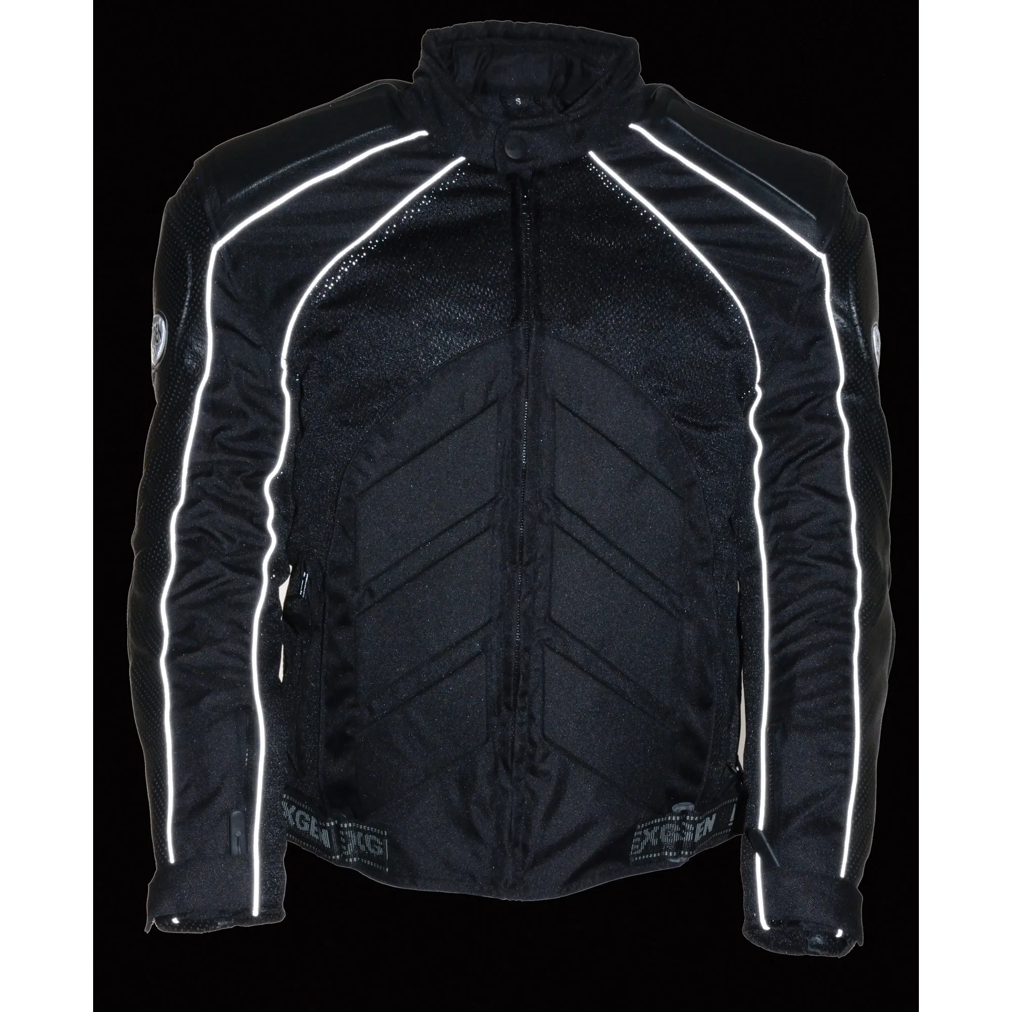 Men's Combo Leather/Textile/Mesh Racer Jacket