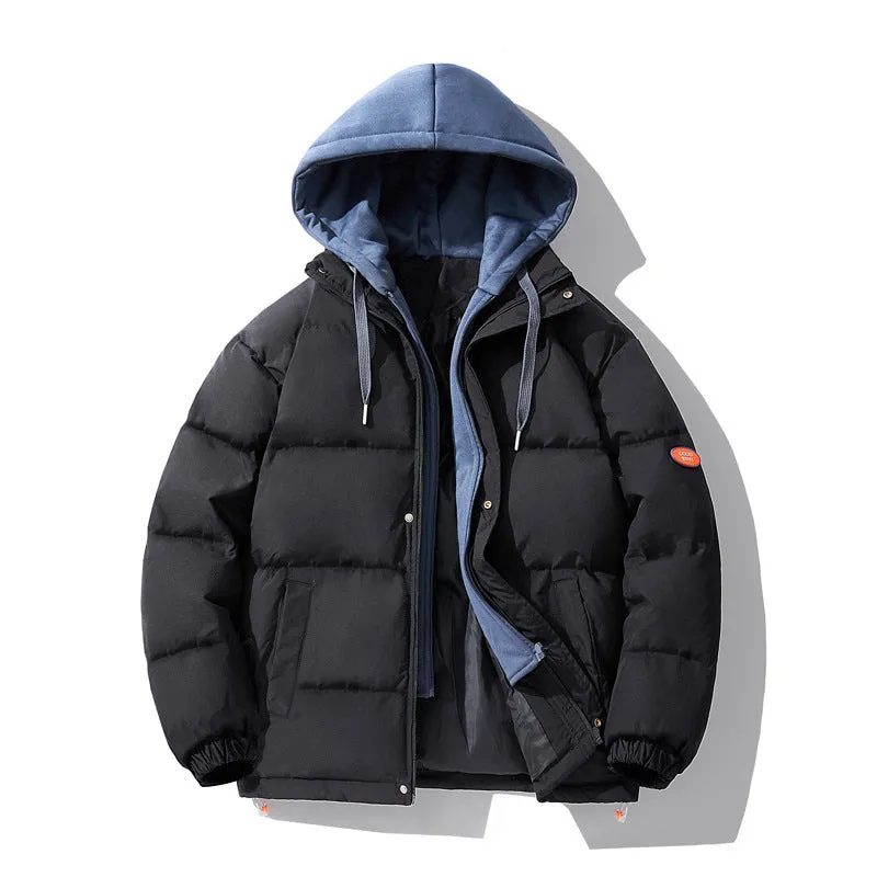 Men's Cotton-padded Hooded Sports Jacket