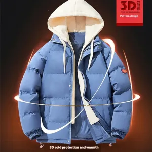 Men's Cotton-padded Hooded Sports Jacket