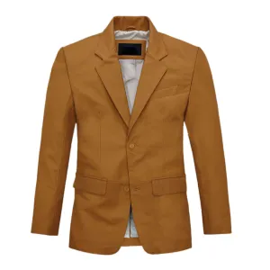 Men's Leather Blazer