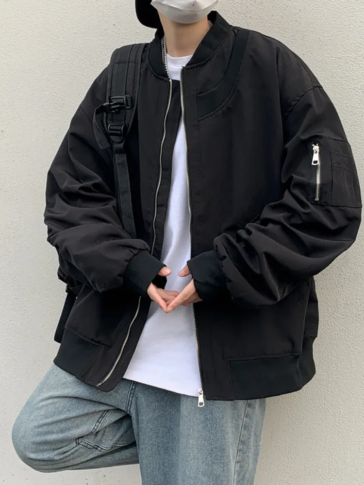 Men'S Loose Bomber Jacket