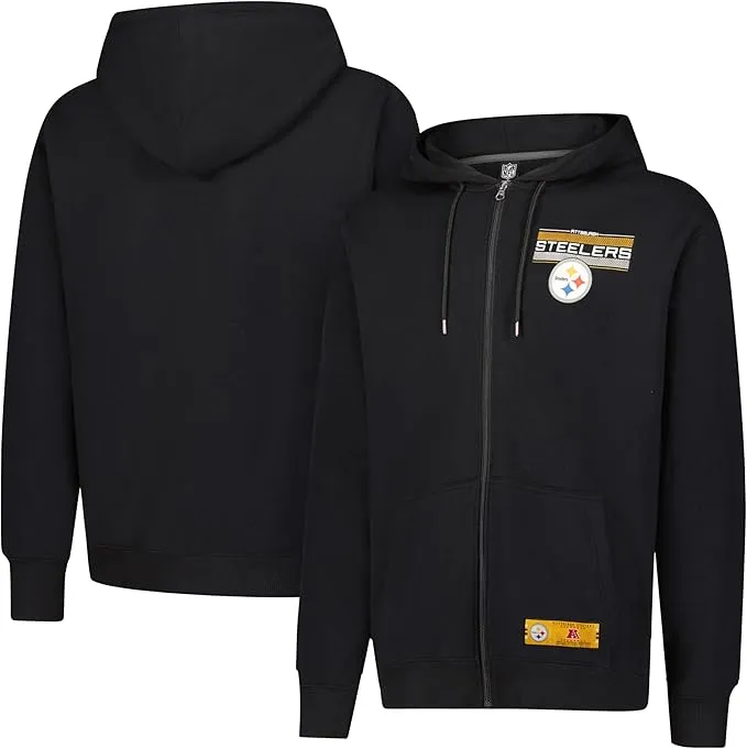 NFL Official Adults Super Soft Supreme Full Zip Hoodie Sweatshirt Jacket -  Warm Polyester Blend - Unisex|Pittsburgh Steelers