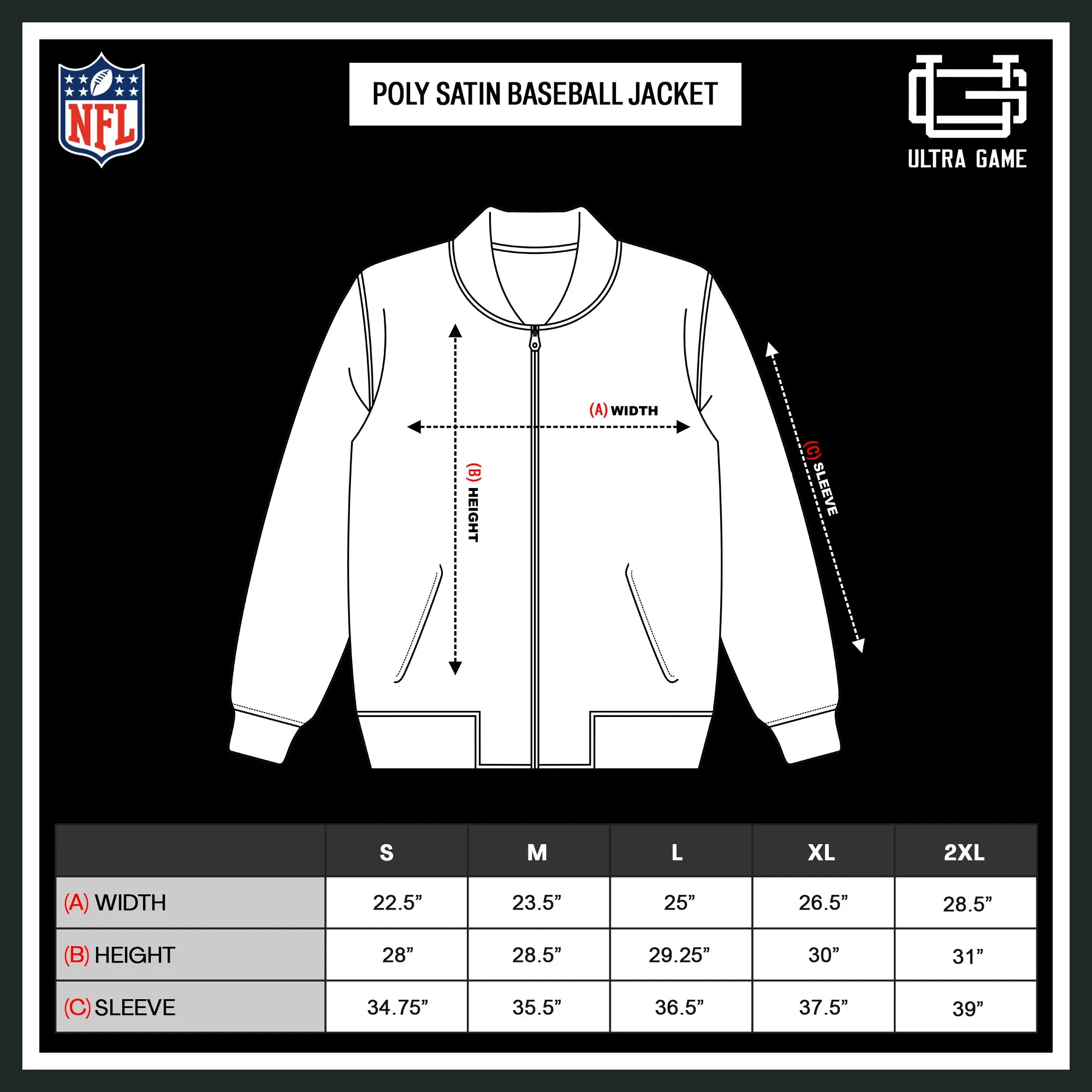 NFL Official Adults Supreme Satin Heritage Jacket, Cincinnati Bengals, Supreme Satin|Cincinnati Bengals