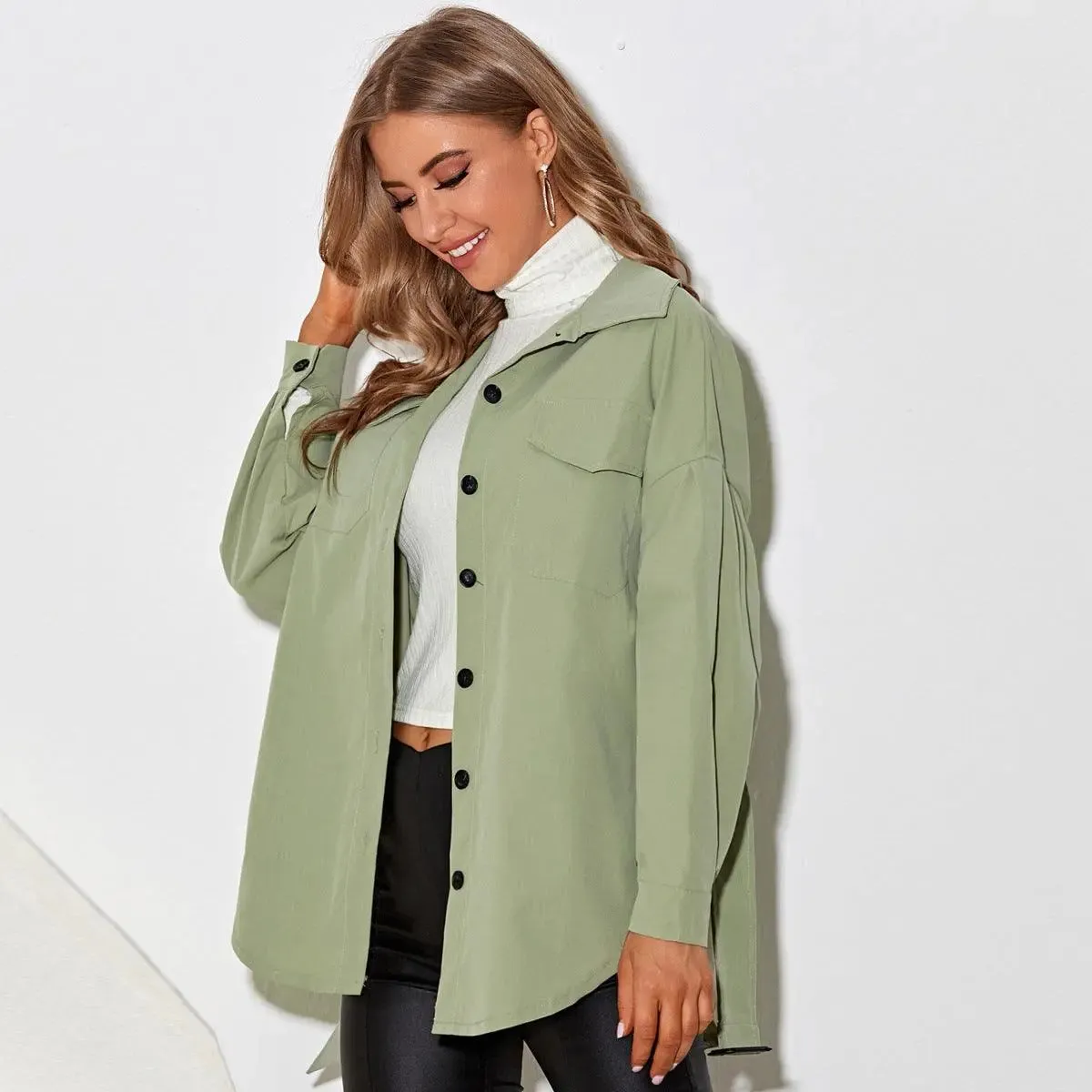 Sage Belted Utility Jacket