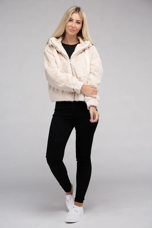 TEEK - Fluffy Zip-Up Teddy Hoodie