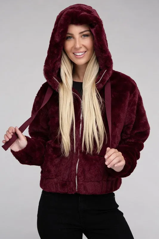 TEEK - Fluffy Zip-Up Teddy Hoodie