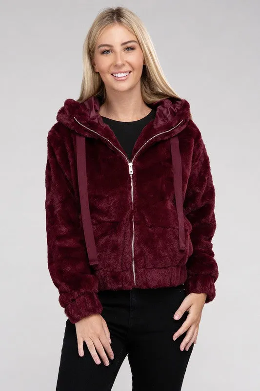 TEEK - Fluffy Zip-Up Teddy Hoodie